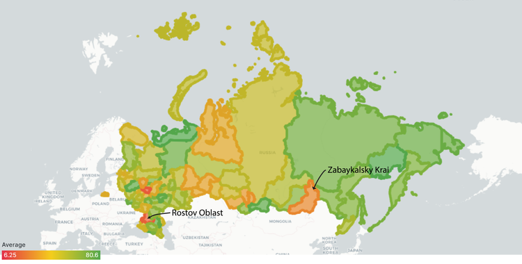 Regional Variations: Russians’ Attitudes Toward the War and More
